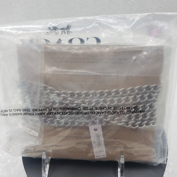 Coach Chic Silvertone CROSSBODY Chain purse replacement strap elegant - Picture 12 of 12